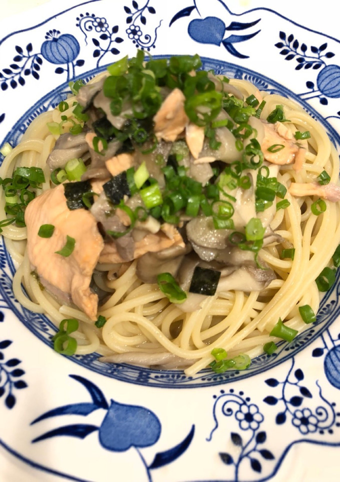 きのことサーモンの和風パスタ-レシピのメイン写真