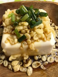 ウマウマ揚げ玉めんつゆ冷奴♪-レシピのメイン写真