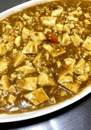 簡単！余りカレーで麻婆豆腐-レシピのメイン写真