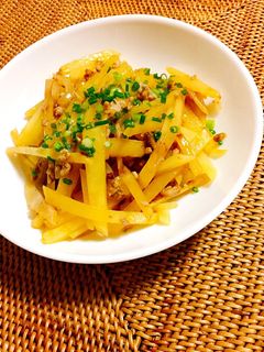 *じゃがいもとひき肉の和風カレー炒め*-レシピのメイン写真