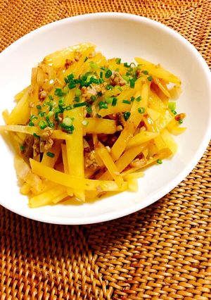 ＊じゃがいもとひき肉の和風カレー炒め＊-レシピのメイン写真