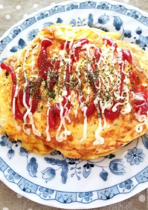 オムレツ焼きそば-レシピのメイン写真