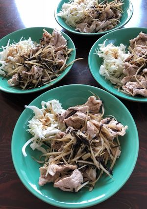 簡単、ひじきとごぼうの豚しゃぶ。-レシピのメイン写真