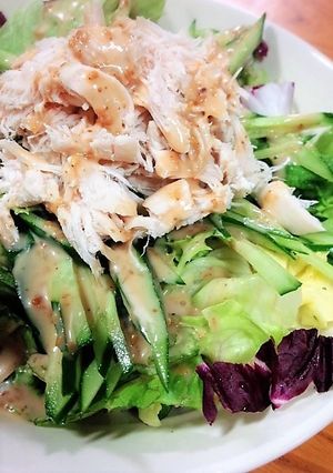 バンバンジー風！茹で鶏のサラダ♡-レシピのメイン写真