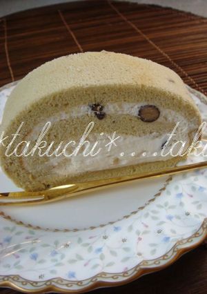 ふんわり　黒豆はちみつロールケーキ-レシピのメイン写真