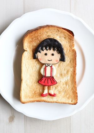 まる子ちゃんトースト♪トーストアート-レシピのメイン写真