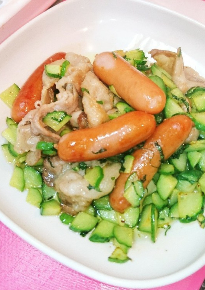 さっぱり！きゅうりと豚肉の梅肉炒め-レシピのメイン写真