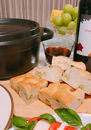 HB使用＊冷凍枝豆de枝豆フォカッチャ♪-レシピのメイン写真
