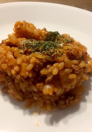 ひき肉のトマトリゾット-レシピのメイン写真
