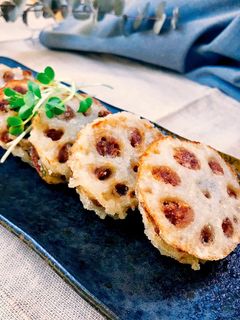 れんこんと大葉のはさみ揚げ-レシピのメイン写真