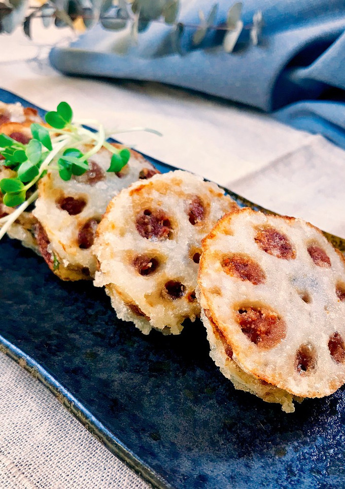 れんこんと大葉のはさみ揚げ-レシピのメイン写真