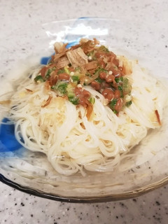 沖縄そばだしネバトロそうめん-レシピのメイン写真