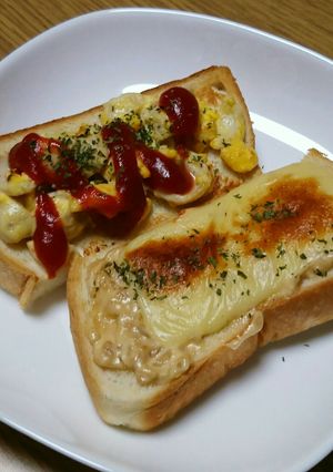 欲張り❣❣卵トースト&ツナチーズトースト-レシピのメイン写真