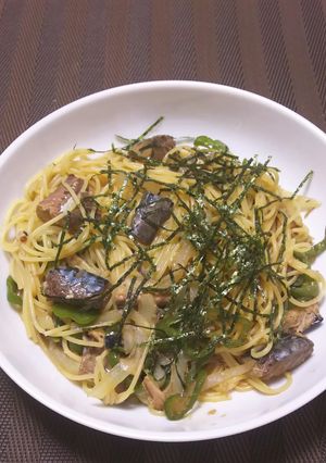 サバ缶和風パスタ-レシピのメイン写真
