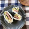 特大おにぎらず!スパム&海苔卵焼き