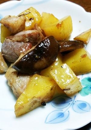 パンチェッタとジャガイモの炒め物【和風】-レシピのメイン写真