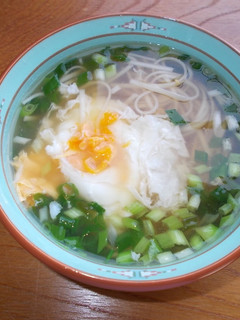 ノロ、胃腸風邪、ハサミで温かいにゅう麺-レシピのメイン写真