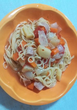 ホットクックでミネストローネ風パスタ！-レシピのメイン写真