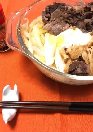 電子レンジで刻み油揚げのうどん-レシピのメイン写真