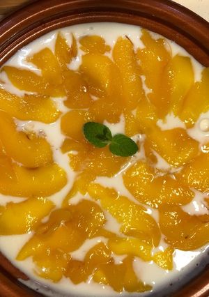 簡単まぜるだけヨーグルトゼリーと桃-レシピのメイン写真