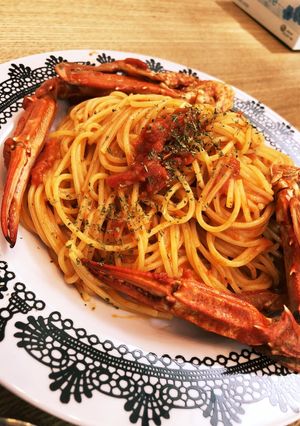 簡単ワタリガニのトマトクリームパスタ-レシピのメイン写真