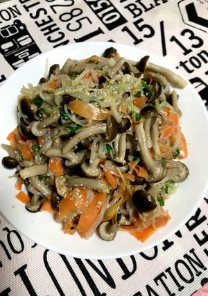 ヘルシーしらたきとしめじの炒め物-レシピのメイン写真