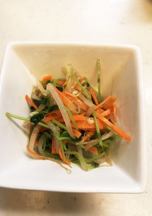 彩り良しの豆苗入り３色ナムル☆お弁当にも-レシピのメイン写真