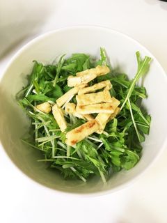 水菜とカリカリ油揚げのさっぱりサラダ-レシピのメイン写真