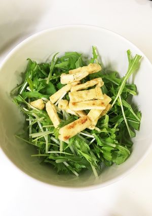 水菜とカリカリ油揚げのさっぱりサラダ-レシピのメイン写真