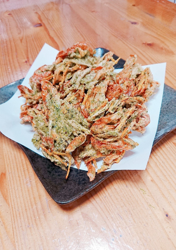 簡単♡お野菜とちくわのかき揚げ 磯部風-レシピのメイン写真