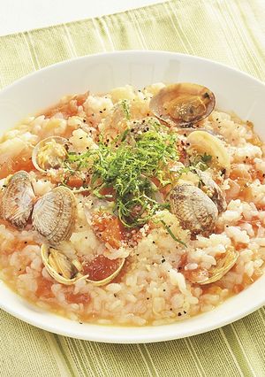 アサリとトマトだしの和風リゾット-レシピのメイン写真