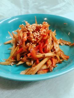 お弁当に!ごぼうとにんじんのきんぴら-レシピのメイン写真