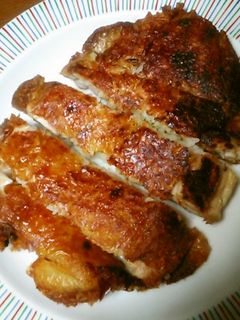 鶏もも肉にピラフを詰めて、こんがり焼いた-レシピのメイン写真