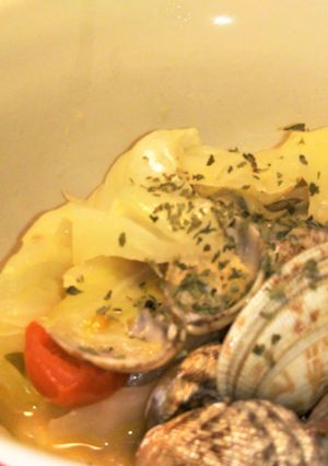アサリとキャベツde白ワイン蒸し-レシピのメイン写真
