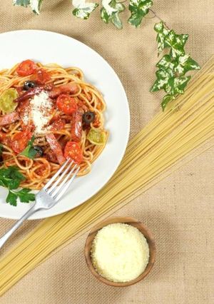 面白い長−いパスタ★インスタ映え-レシピのメイン写真
