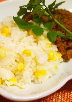 とうもろこしごはん＆楽膳キーマカレー-レシピのメイン写真