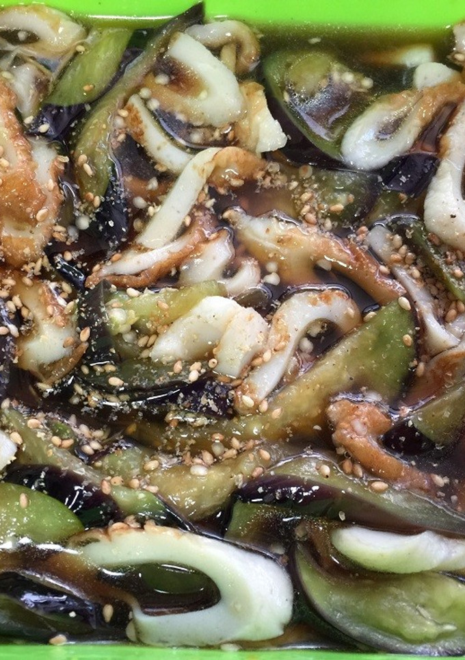 ちくわと茄子の焼き浸し　焼いて入れるだけ-レシピのメイン写真