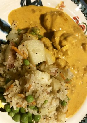 和風インドチキンカレーとブリヤーニ-レシピのメイン写真