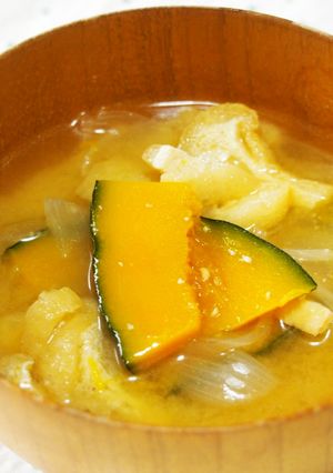 かぼちゃの味噌汁♪甘くて美味♪-レシピのメイン写真