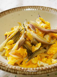 みょうがの卵炒め♪ふわ卵にみょうが香る♪-レシピのメイン写真