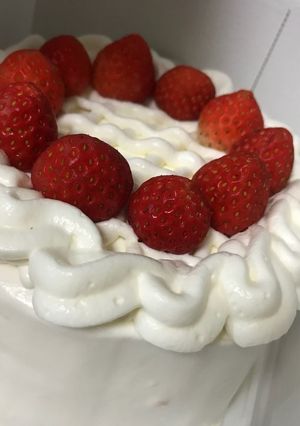 ショートケーキの生クリーム-レシピのメイン写真