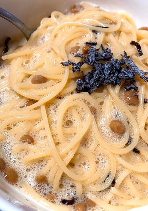 簡単！納豆 パスタ ＾ω＾-レシピのメイン写真