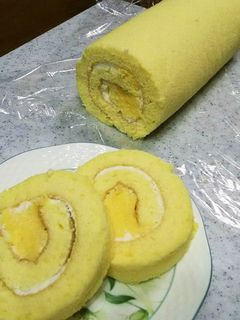 ☆カスタード入りロールケーキ☆-レシピのメイン写真
