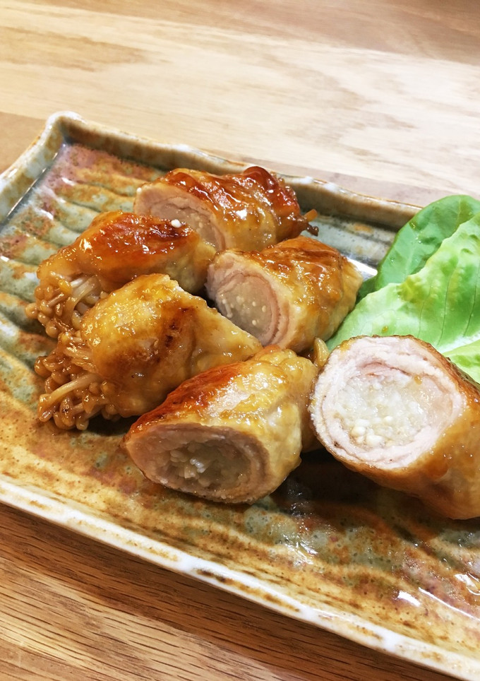 甘辛うまい！えのきの豚肉巻き照り焼き-レシピのメイン写真
