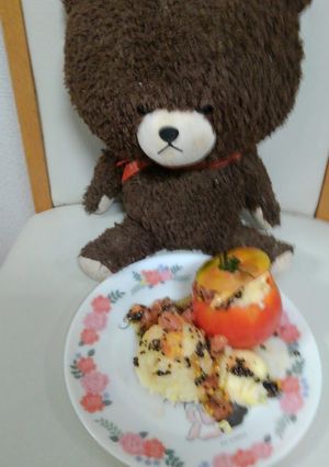 トマトソースをかけたポテトサラダ卵チーズ-レシピのメイン写真