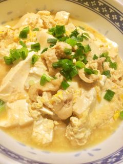 【簡単&節約】とり皮と豆腐の卵とじ-レシピのメイン写真
