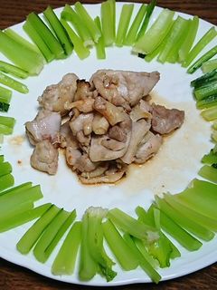 鶏もも塩胡椒蒸し焼きの小松菜添え-レシピのメイン写真