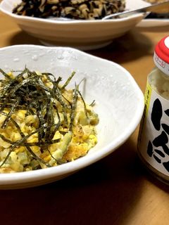 ゴーヤと刻みニンニクの卵とじ-レシピのメイン写真