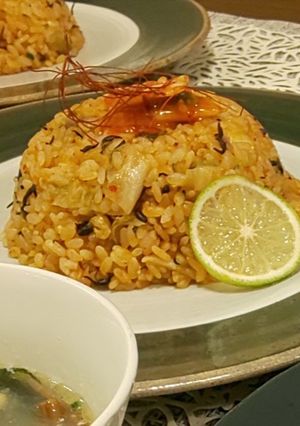 簡単♪薬味でダイエット！キムチチャーハン-レシピのメイン写真