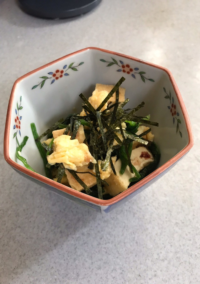 満足！ほうれん草と卵と厚揚げの和風和え-レシピのメイン写真